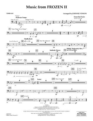 Book cover for Music from Disney's Frozen 2 (arr. Johnnie Vinson) - Timpani