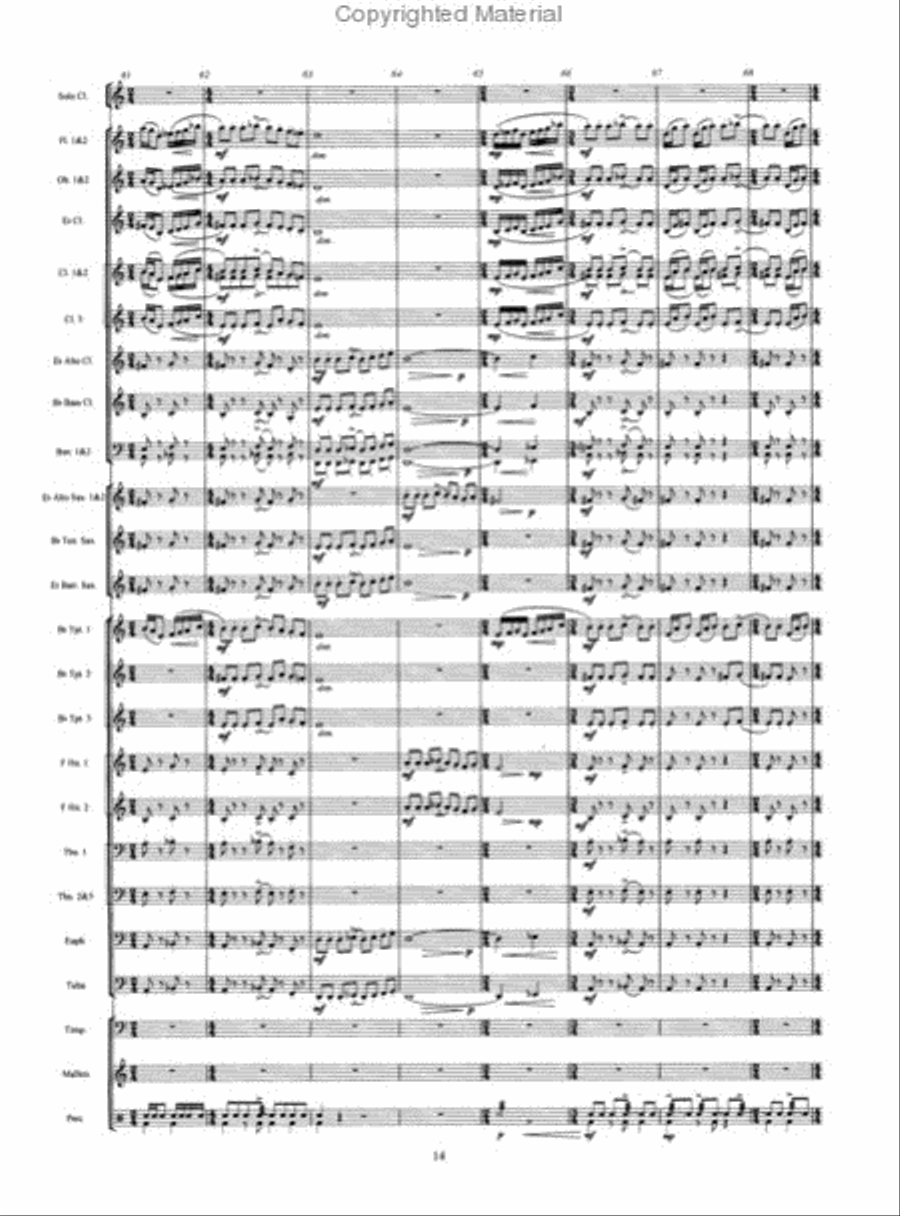 Clarinet Rhapsody Clarinet Rhapsody Concert Band scores gallery preview page 3