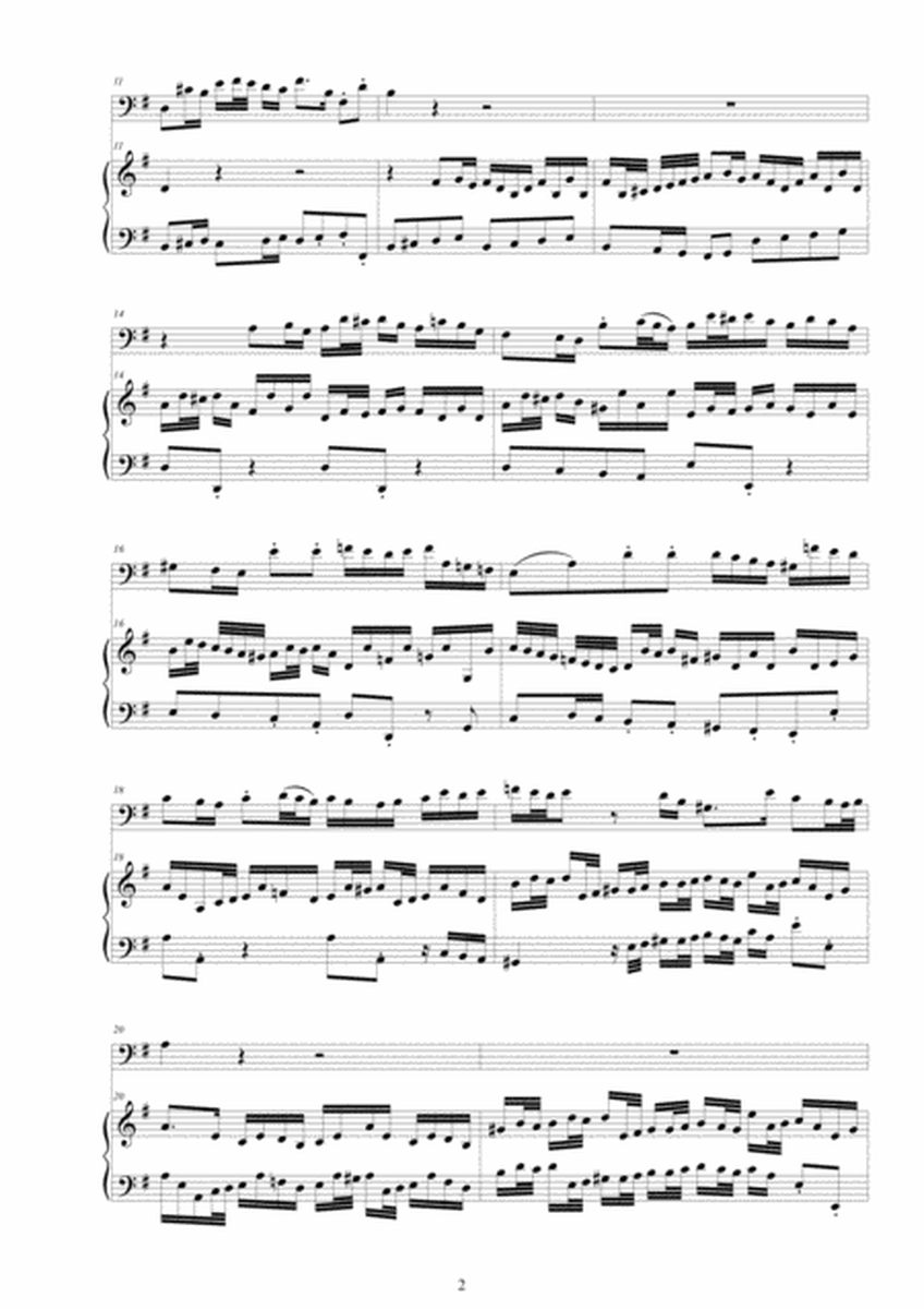 Bach - Aria (Laßt der Spötter Zungen schmähen) BWV 70 No.5 for Bassoon and Harpsichord image number null