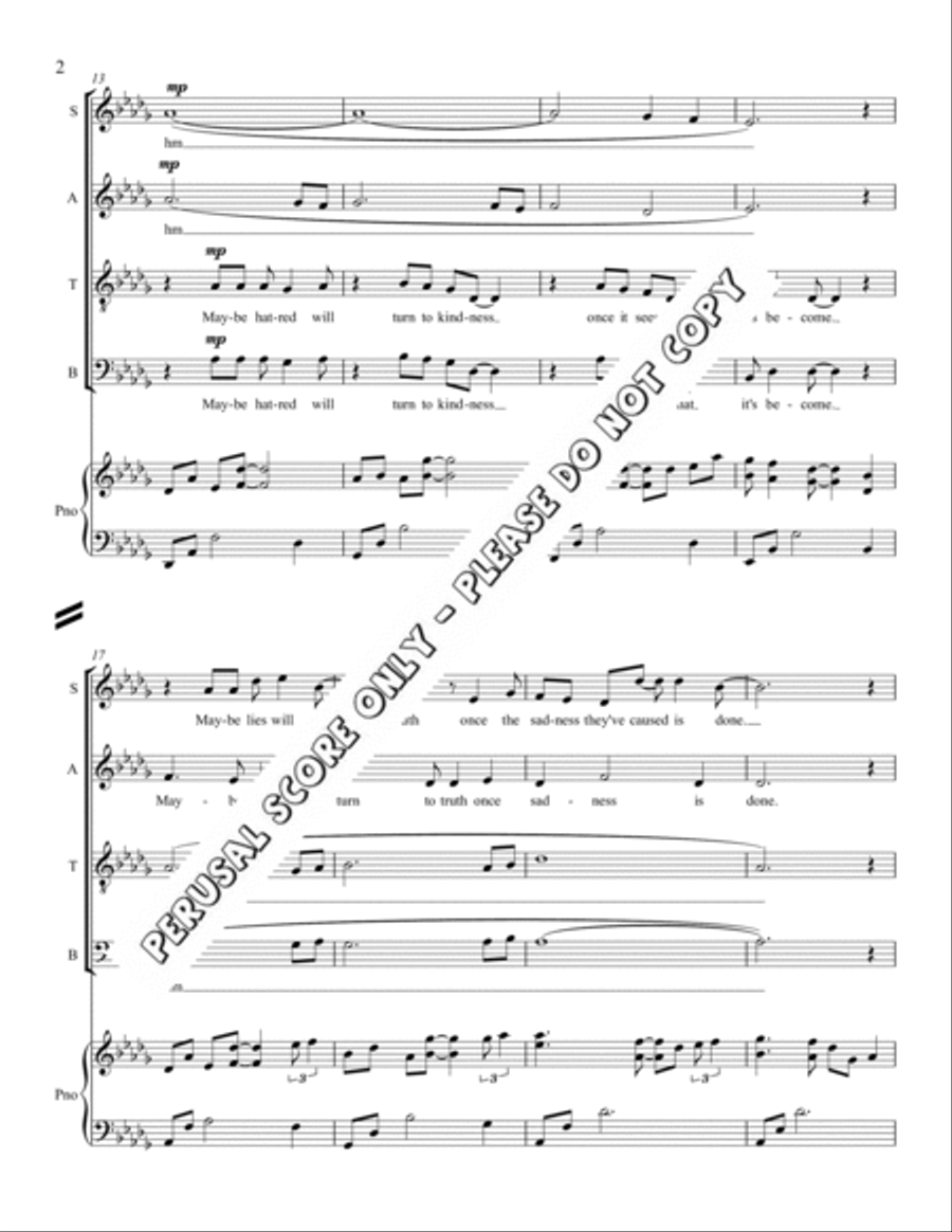 Maybe SATB 4-Part scores gallery preview page 3