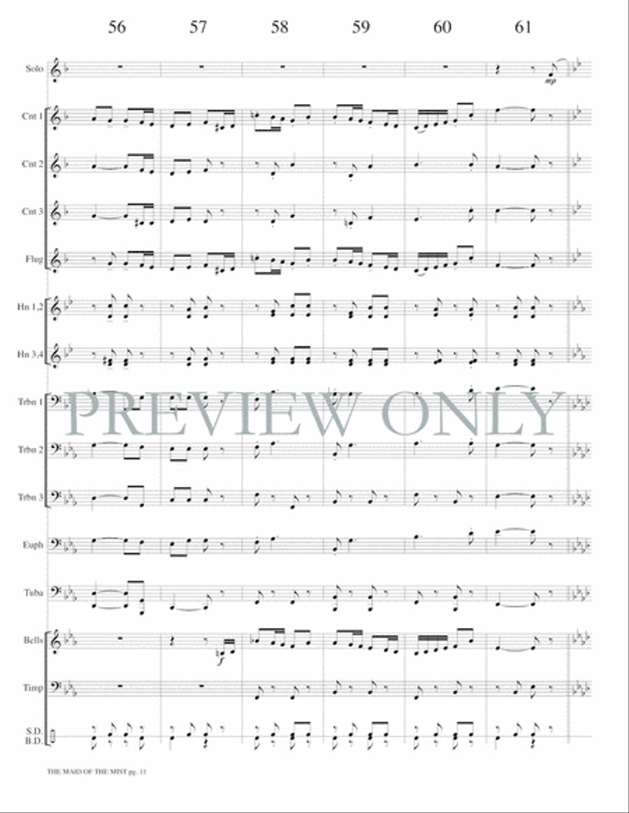 The Maid of the Mist Small Ensemble scores gallery preview page 13