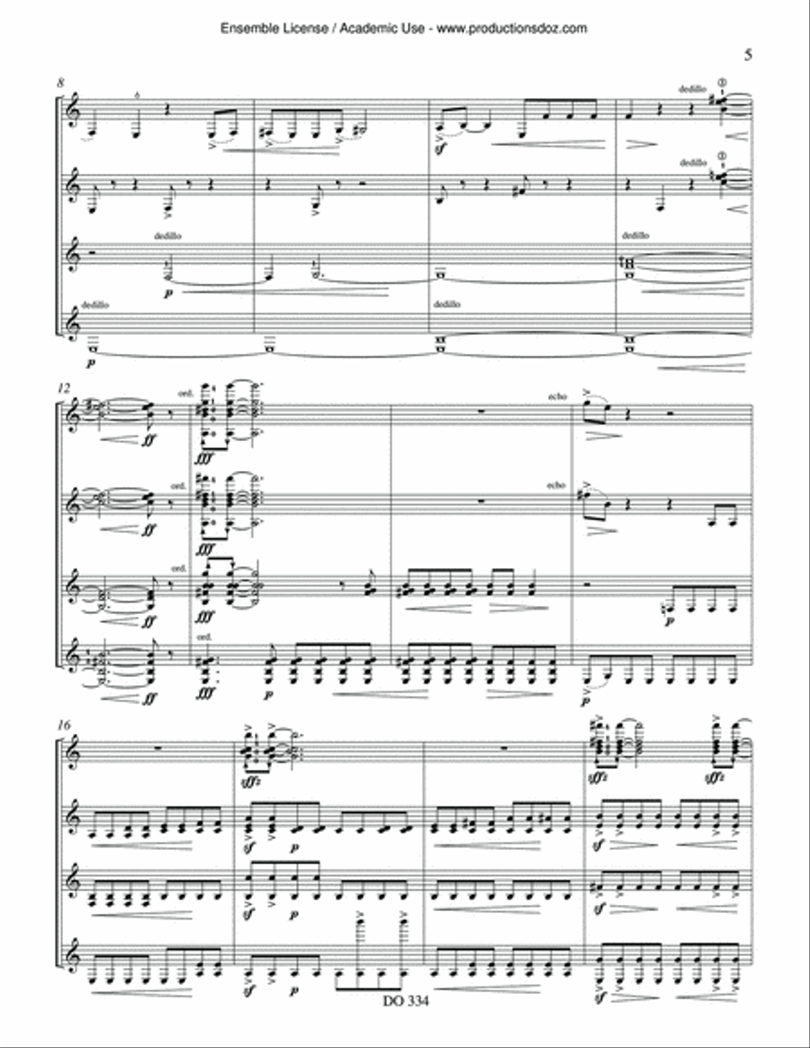 Le Temps voleur en fuite Le Temps voleur en fuite Guitar Ensemble scores gallery preview page 5
