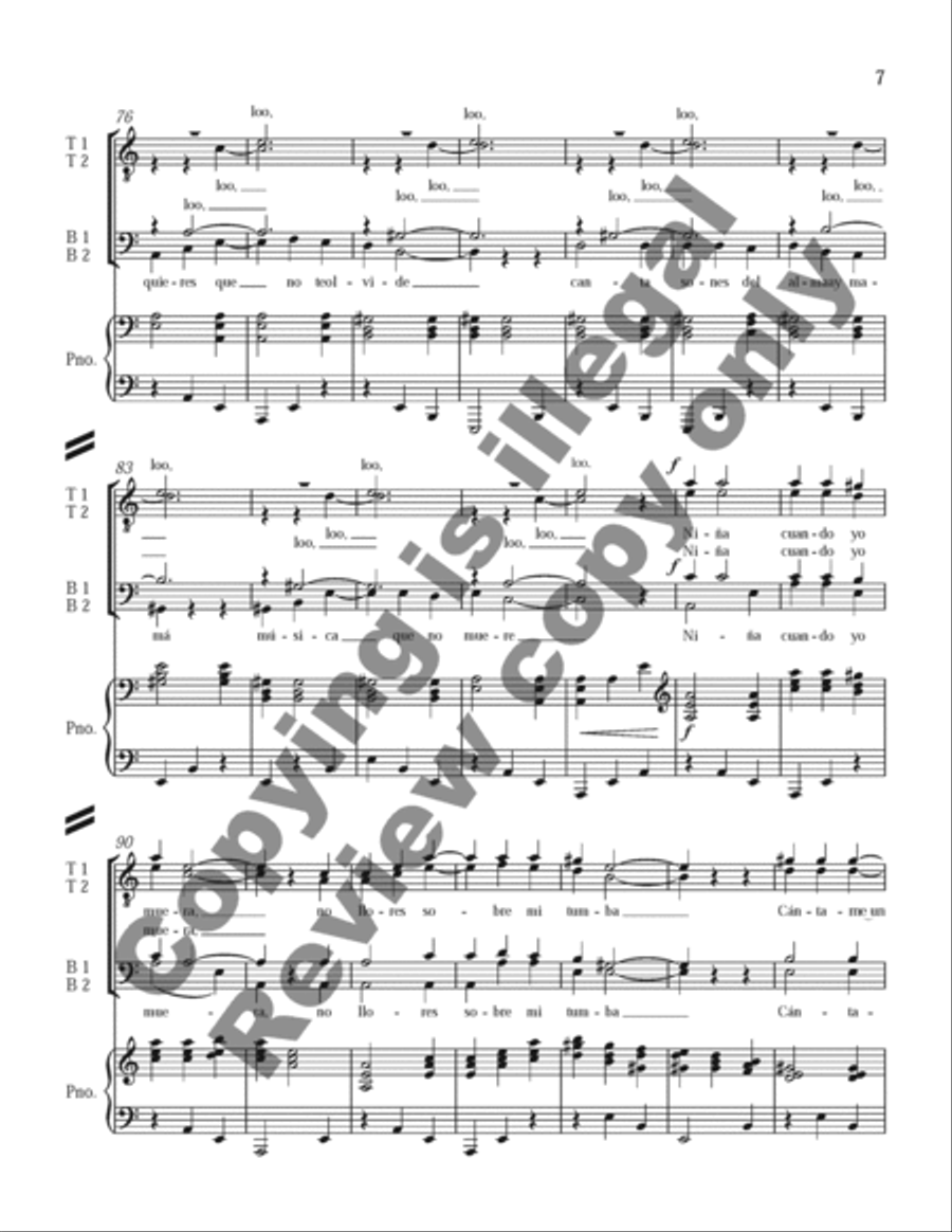 Three Mexican Folk Songs: 1. La Martiniana TTBB scores gallery preview page 15