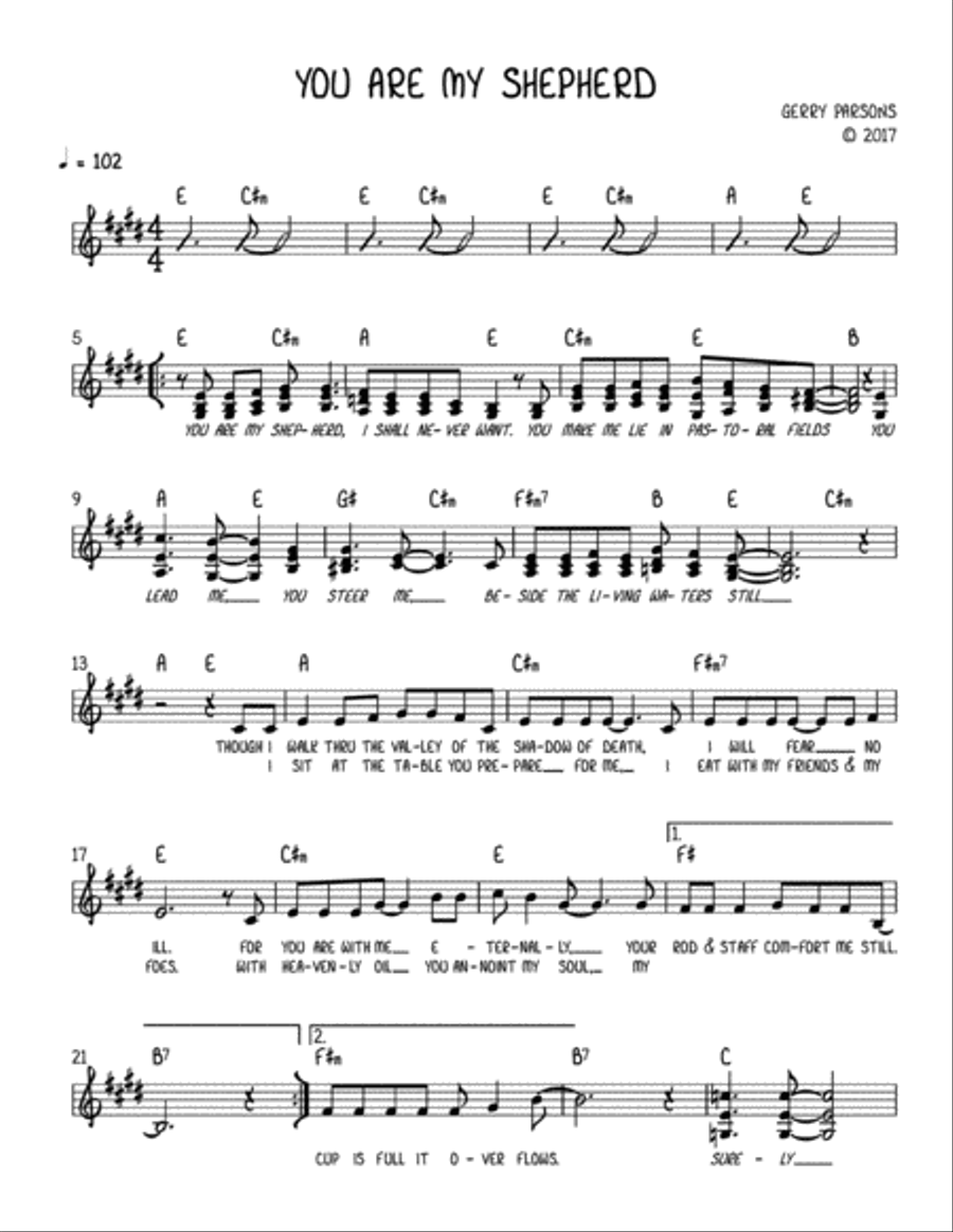 You Are My Shepherd You Are My Shepherd 3-Part scores gallery preview page 1