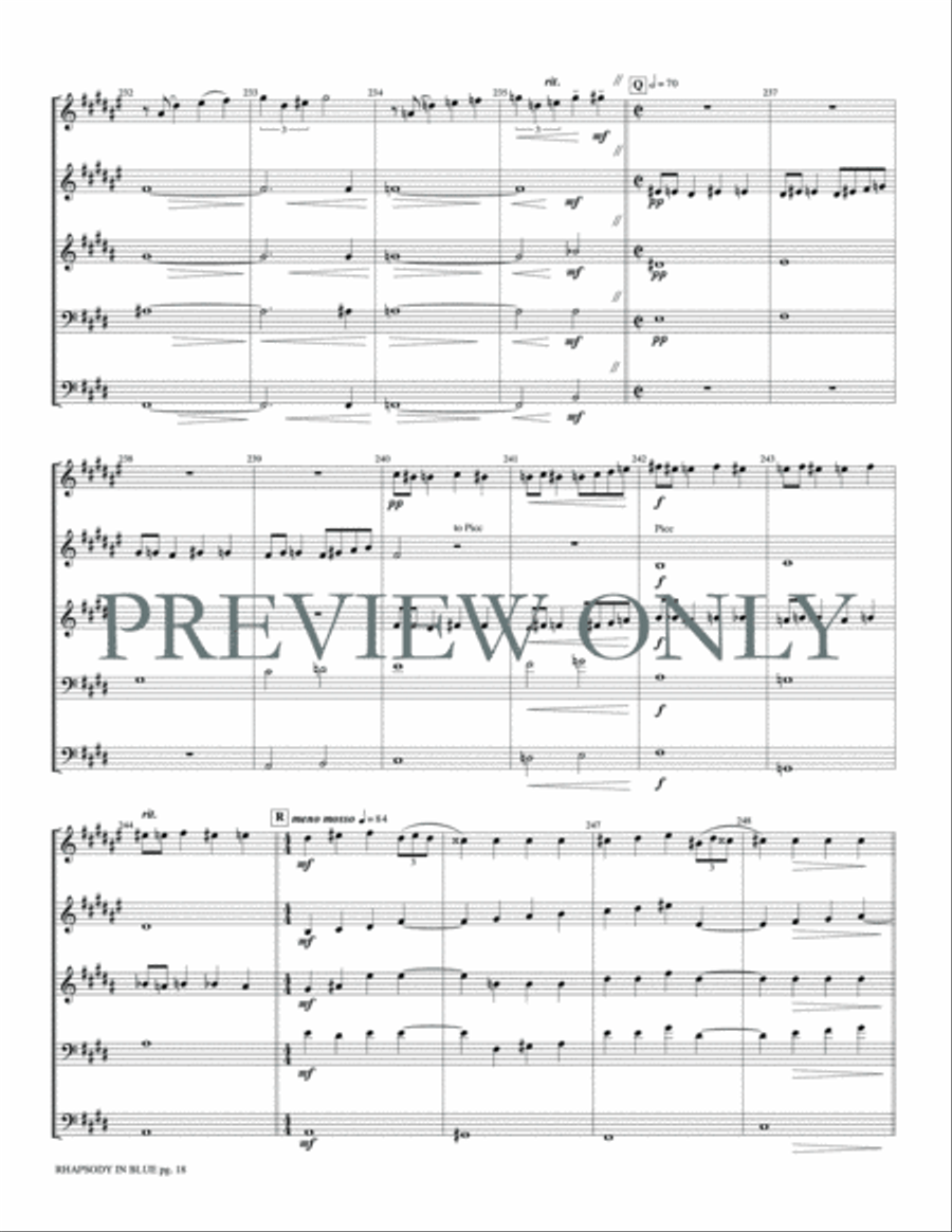 Rhapsody in Blue Rhapsody in Blue Brass Quintet scores gallery preview page 20