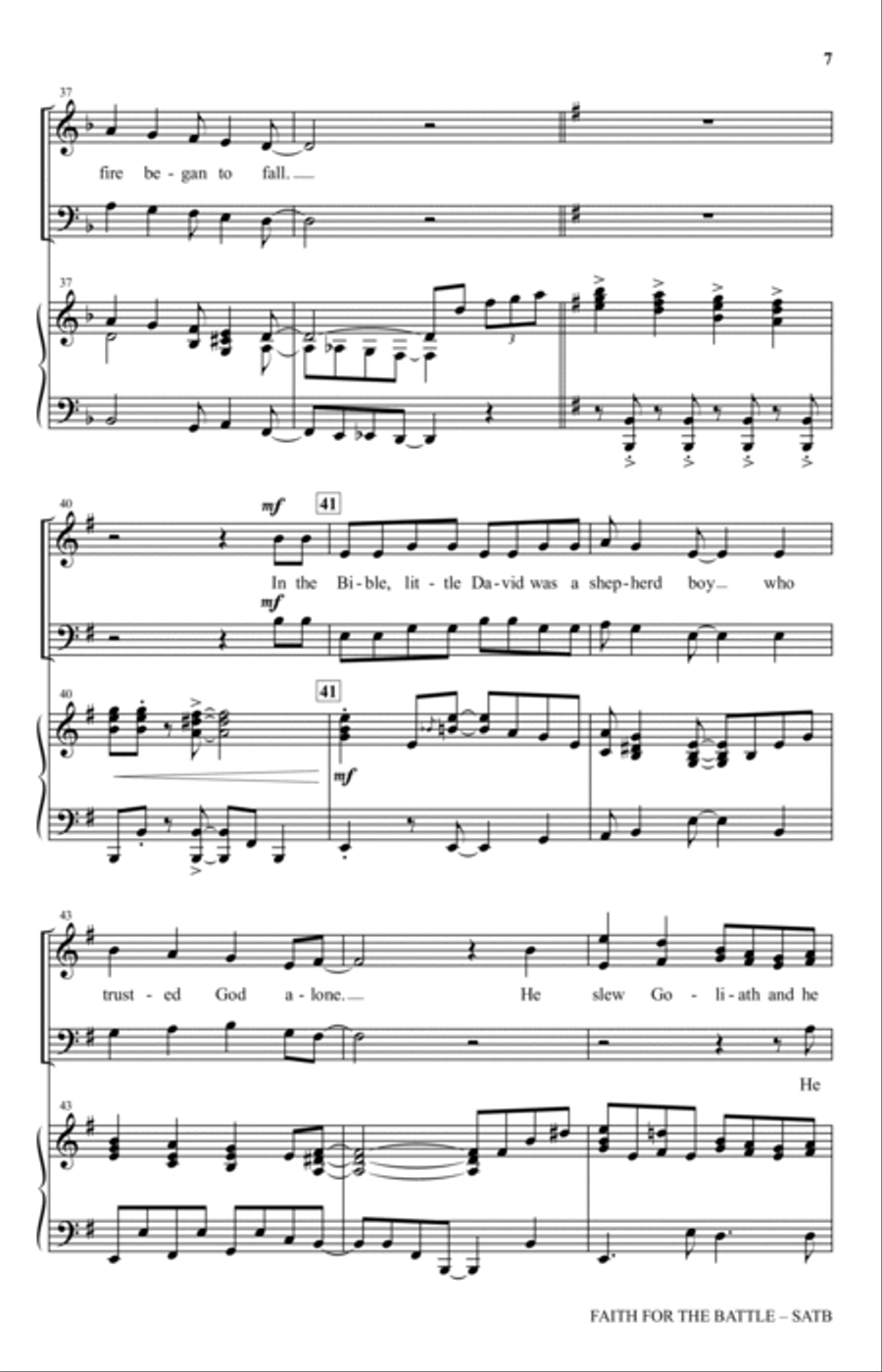 Faith For The Battle Faith For The Battle 4-Part scores gallery preview page 6