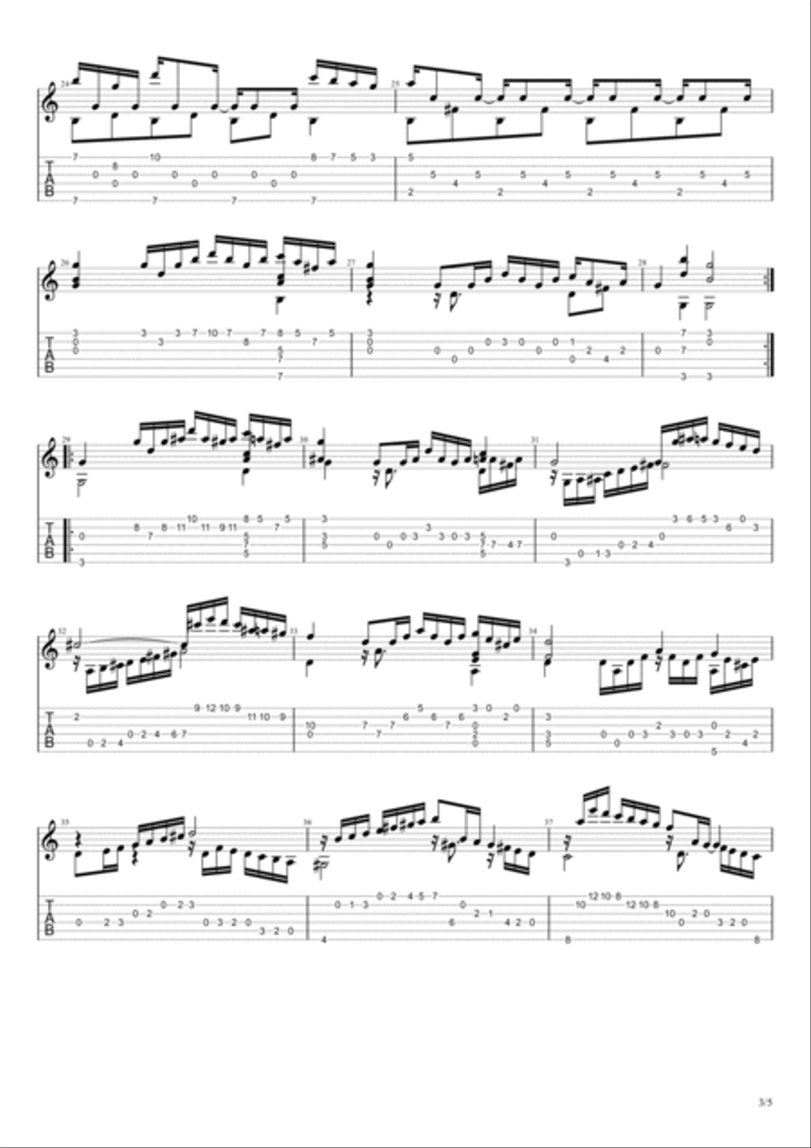 Piano Sonata No. 16 in C major, K. 545 Allegro (Wolfgang Amadeus Mozart) Acoustic Guitar scores gallery preview page 3