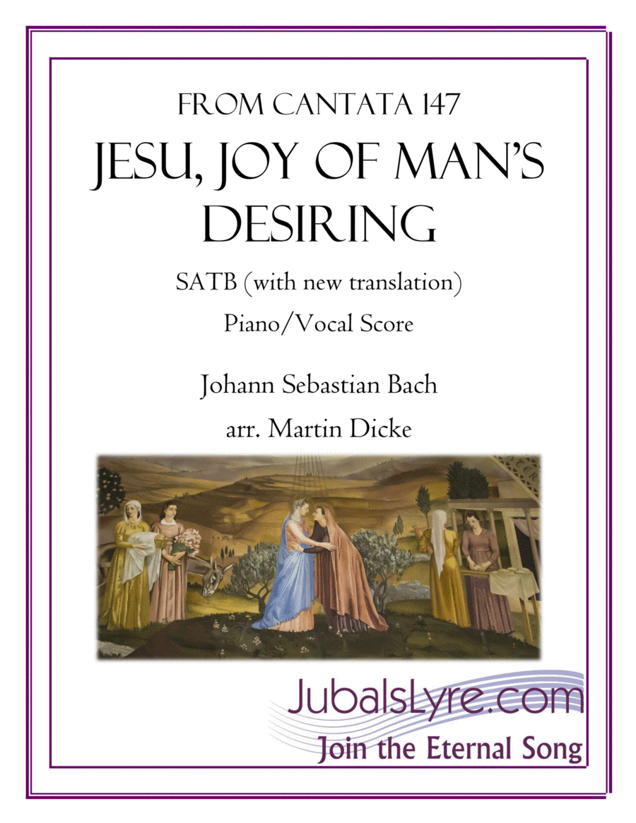 Jesu, Joy of Man’s Desiring (SATB with New Translation) 4-Part scores gallery preview page 1