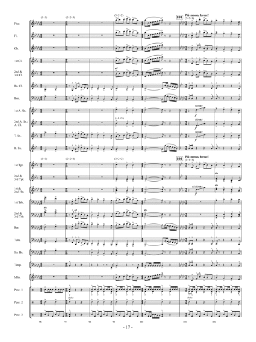 Legend of the Ancient Hero Concert Band scores gallery preview page 16