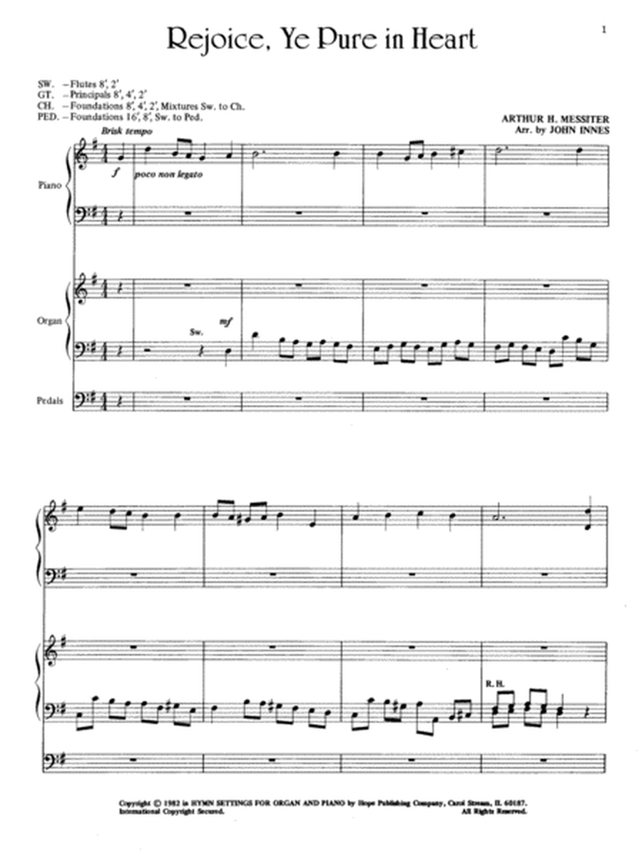 Hymn Settings for Organ and Piano