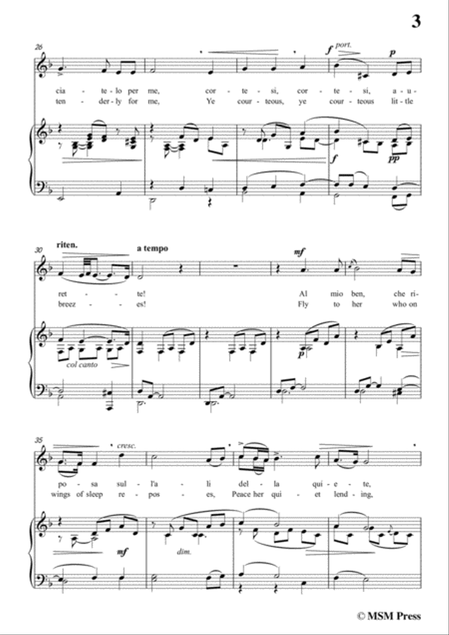Cesti-Intorno all'idol mio,from 'Orontea',in d minor,for Voice and Piano Voice Solo scores gallery preview page 5