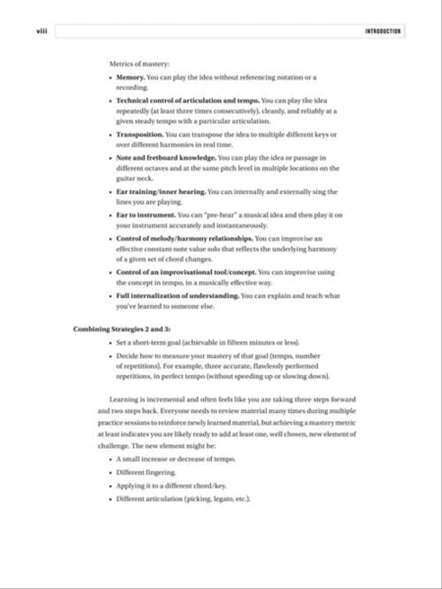 Jazz Guitar Improvisation Strategies Electric Guitar scores gallery preview page 8