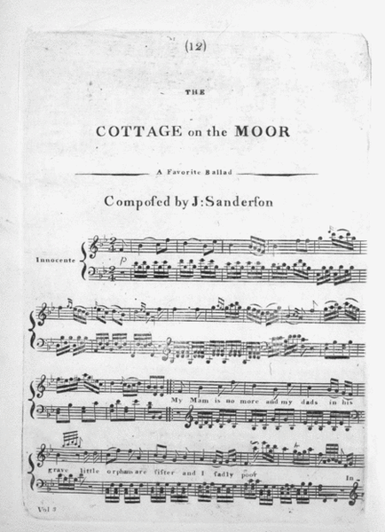 The Cottage on the Moor. A Favorite Ballad