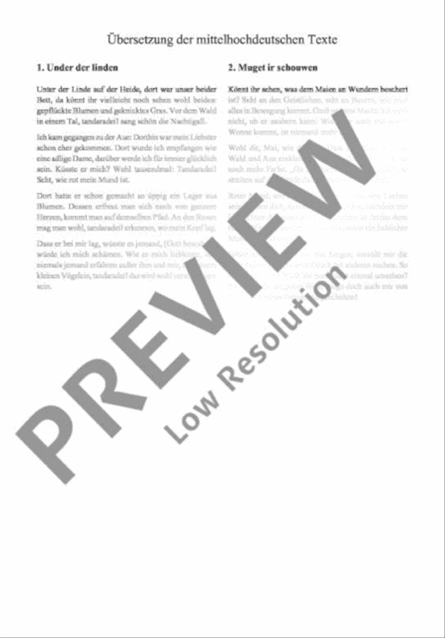 Under der linden SSAA scores gallery preview page 5