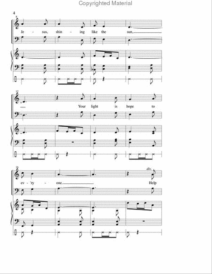 Jam Christe Sol Justitiae 4-Part scores gallery preview page 3
