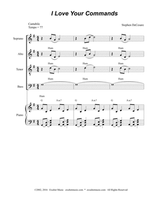 Book cover for I Love Your Commands (Solos with SATB)