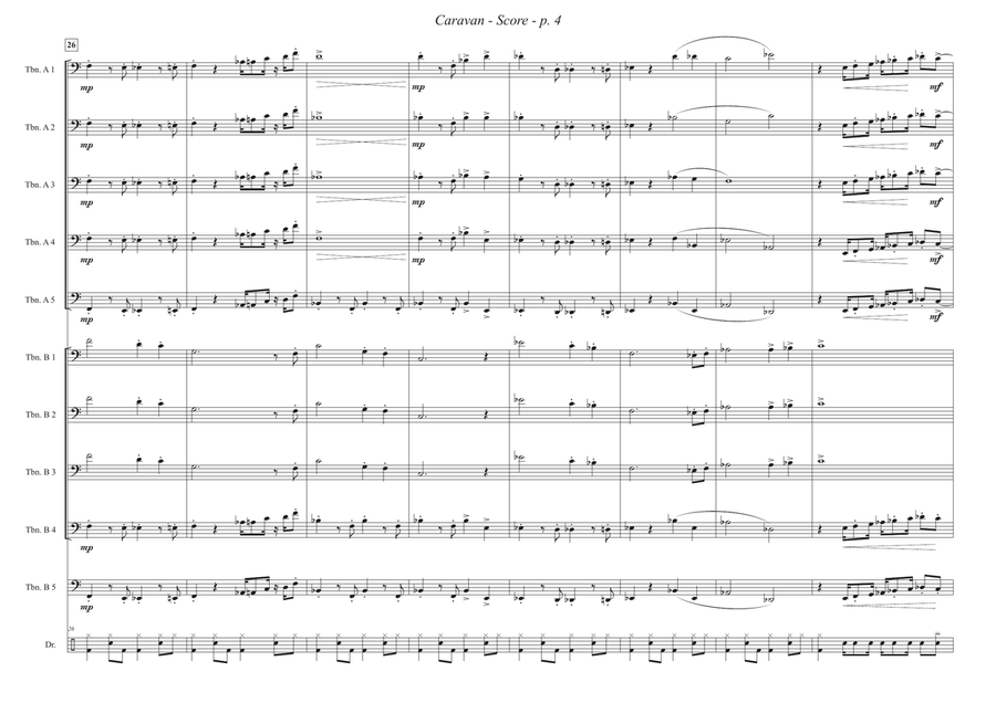 Caravan Trombone scores gallery preview page 4