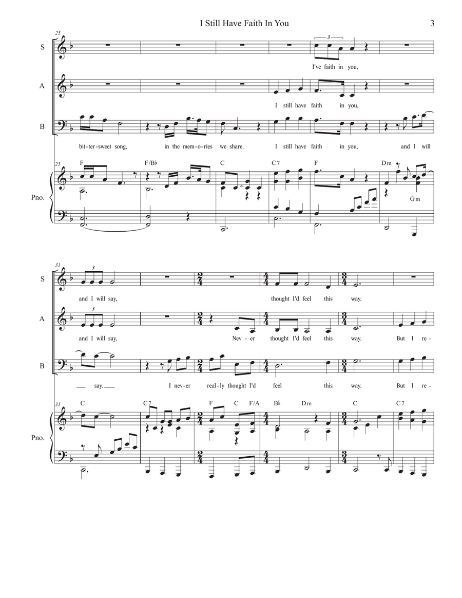I Still Have Faith In You Piano, Vocal scores gallery preview page 3