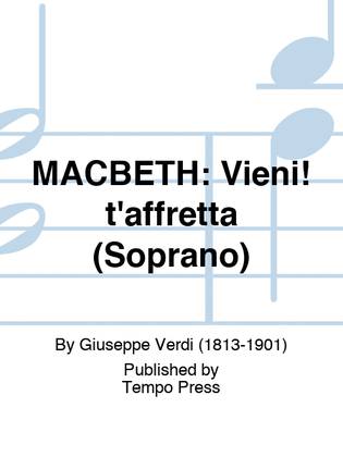 Book cover for MACBETH: Vieni! t'affretta (Soprano)