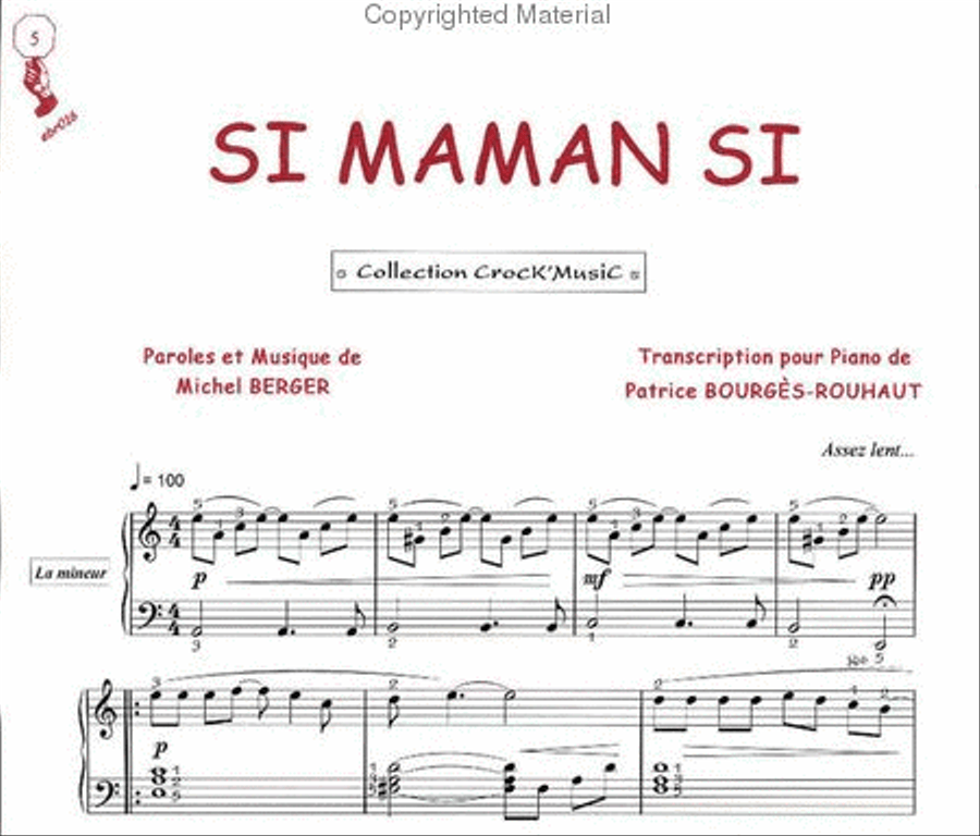 Si maman si (Collection CrocK'MusiC) Piano Solo scores gallery preview page 2