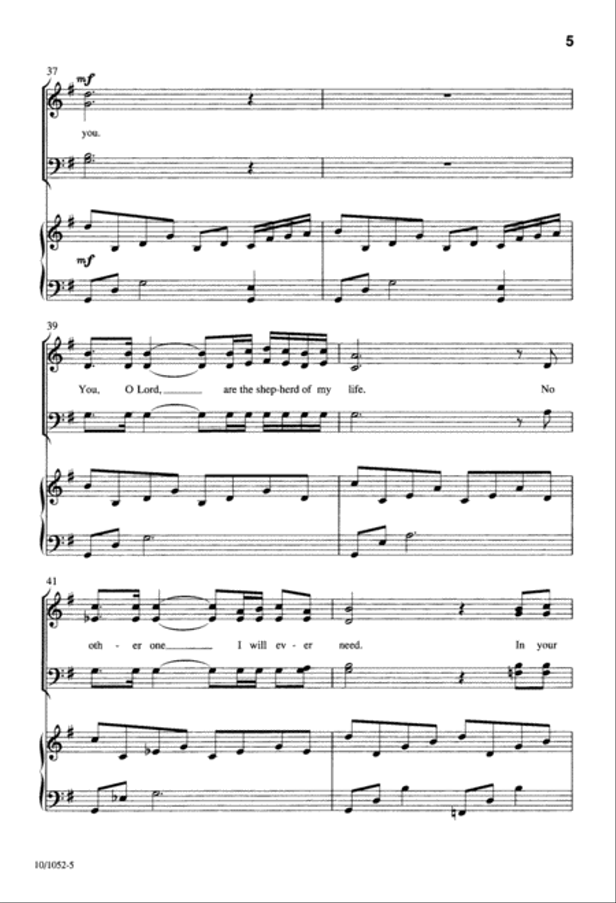 Shepherd of my Life Shepherd of my Life 4-Part scores gallery preview page 5