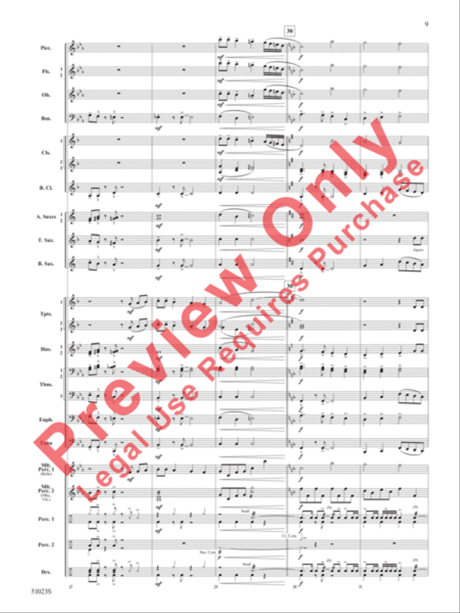 Walkin' Down Christmas Lane Concert Band scores gallery preview page 10