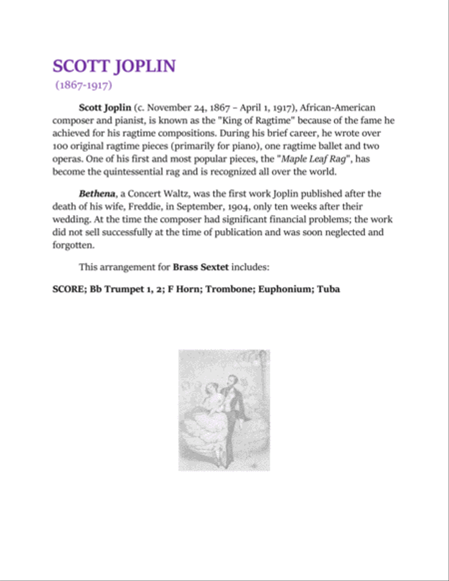 Bethena: A Concert Waltz Euphonium scores gallery preview page 2