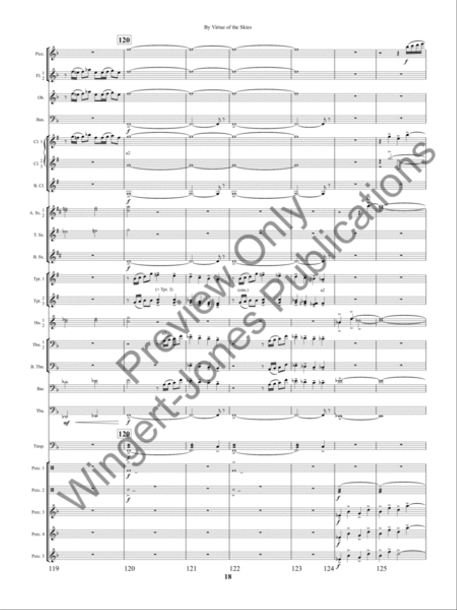 By Virtue of the Skies Concert Band scores gallery preview page 21