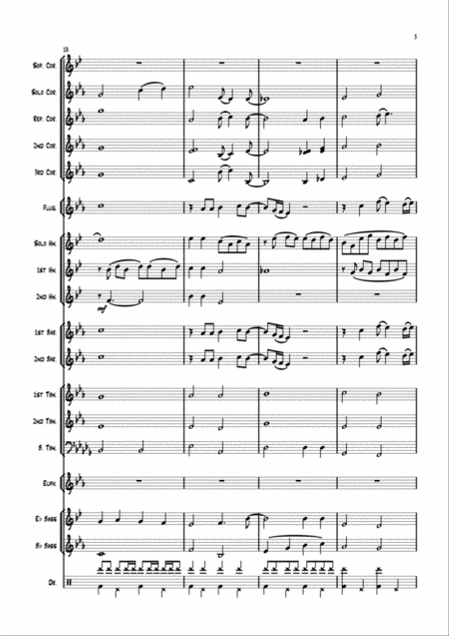 The Long And Winding Road Brass Band scores gallery preview page 5