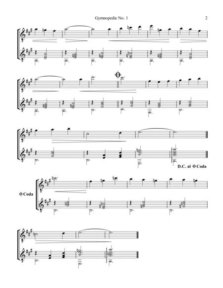 Gymnopedie (1,2,3) for guitar duet image number null