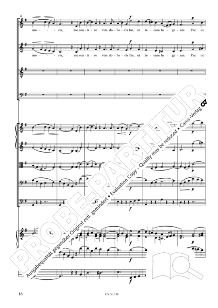 Stabat Mater in G minor 4-Part scores gallery preview page 17
