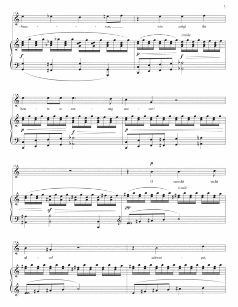 WOLF: Die ihr schwebet um diese Palmen (transposed to D major) Voice scores gallery preview page 4