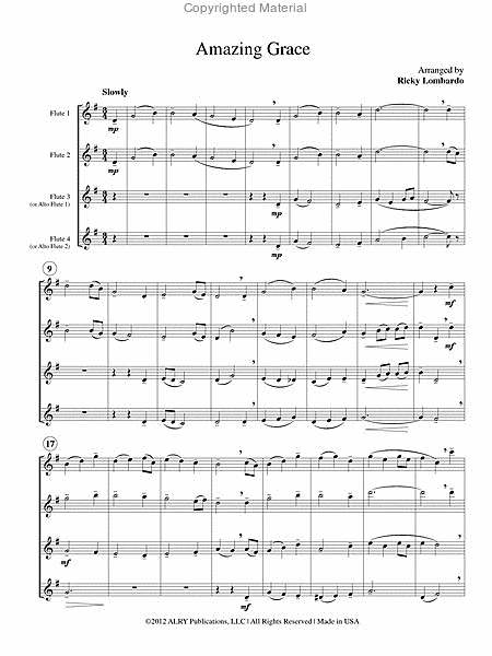 Amazing Grace (Flute Quartet) image number null