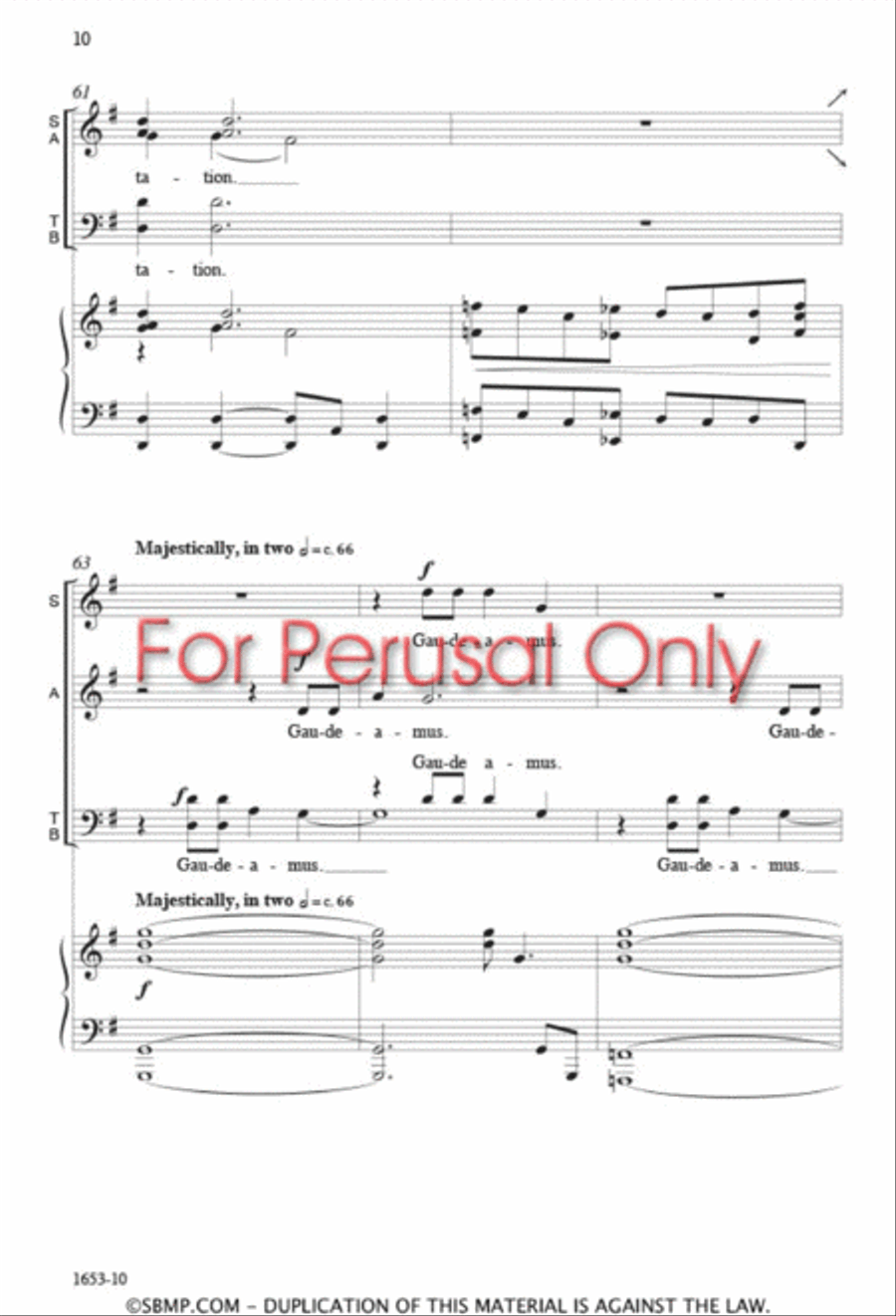 Gaudeamus Hodie Gaudeamus Hodie 4-Part scores gallery preview page 9