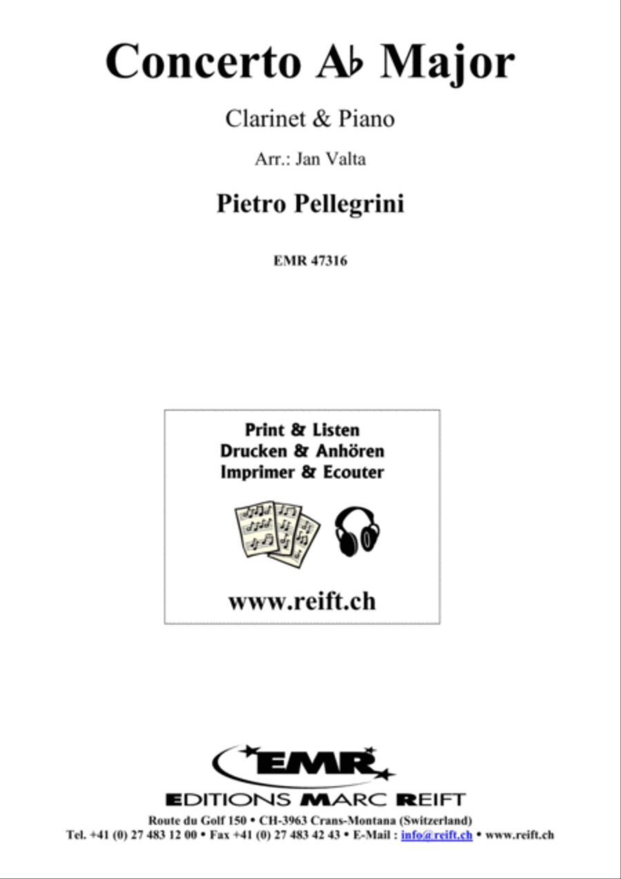 Concerto Ab Major Clarinet Solo scores gallery preview page 1