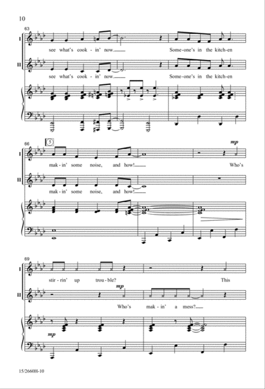 Someone's in the Kitchen! 2-Part scores gallery preview page 10