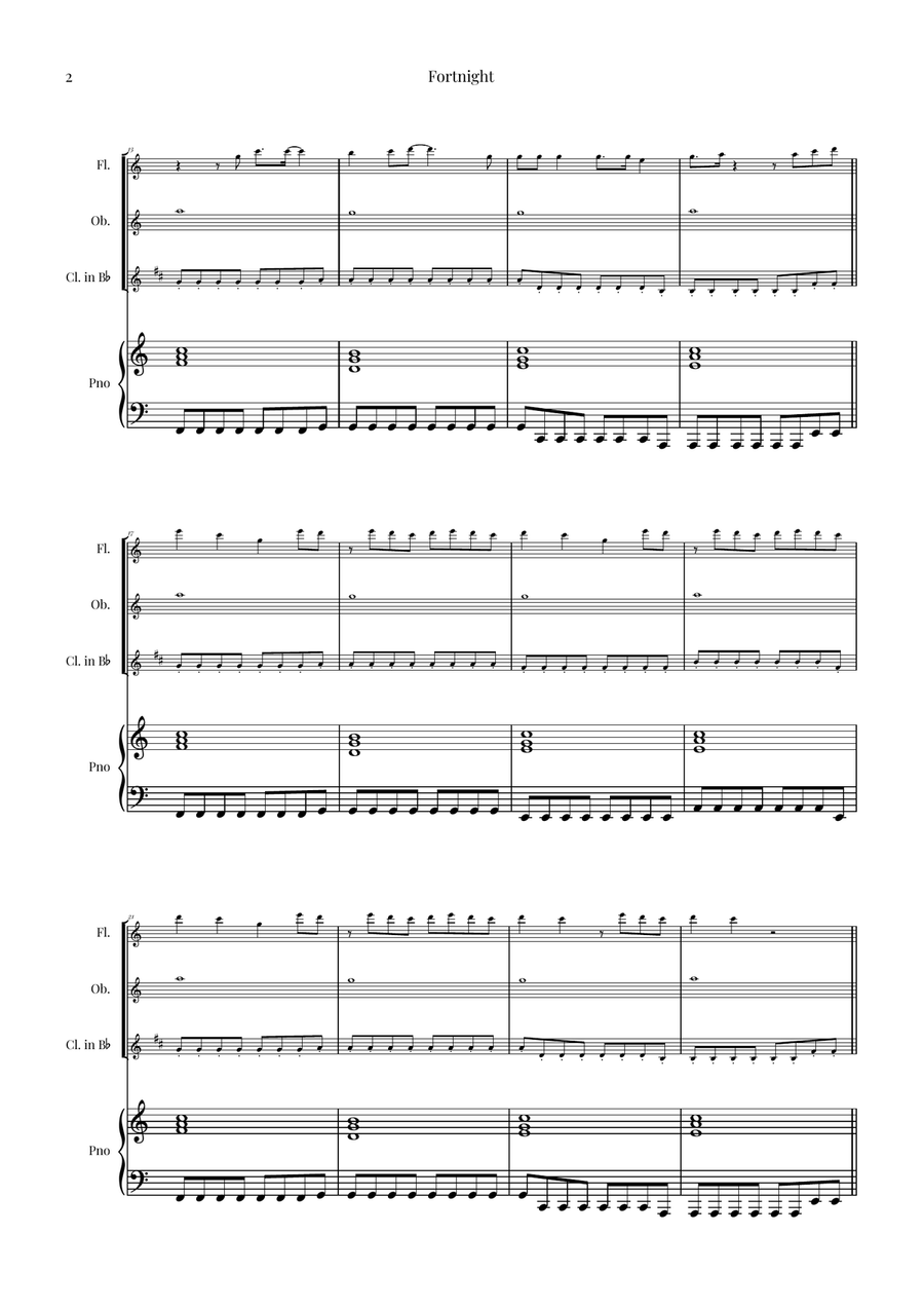 Fortnight Woodwind Trio scores gallery preview page 2