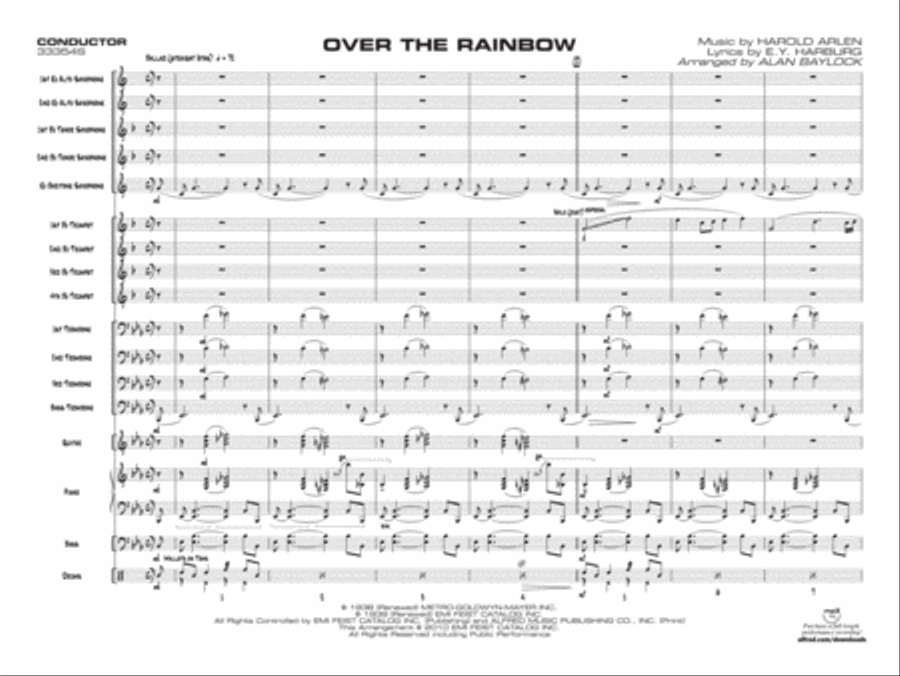 Over the Rainbow Jazz Ensemble scores gallery preview page 10