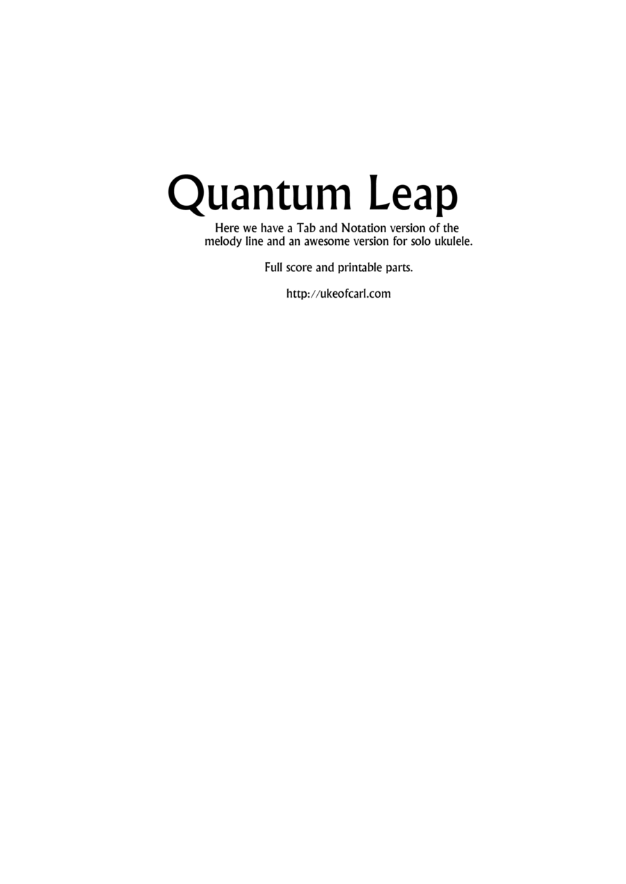 Quantum Leap Ukulele scores gallery preview page 1