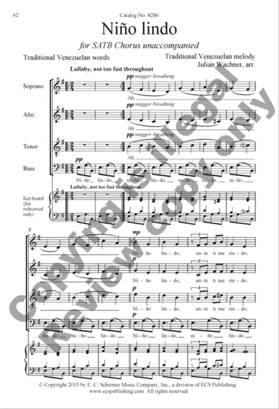 The Snow Lay On the Ground: Nine Festive Carol Settings 4-Part scores gallery preview page 39