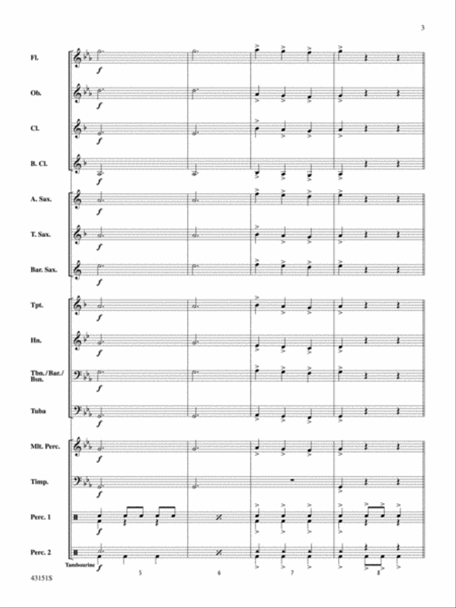 Triple Threat: Score Triple Threat: Score Concert Band scores gallery preview page 3