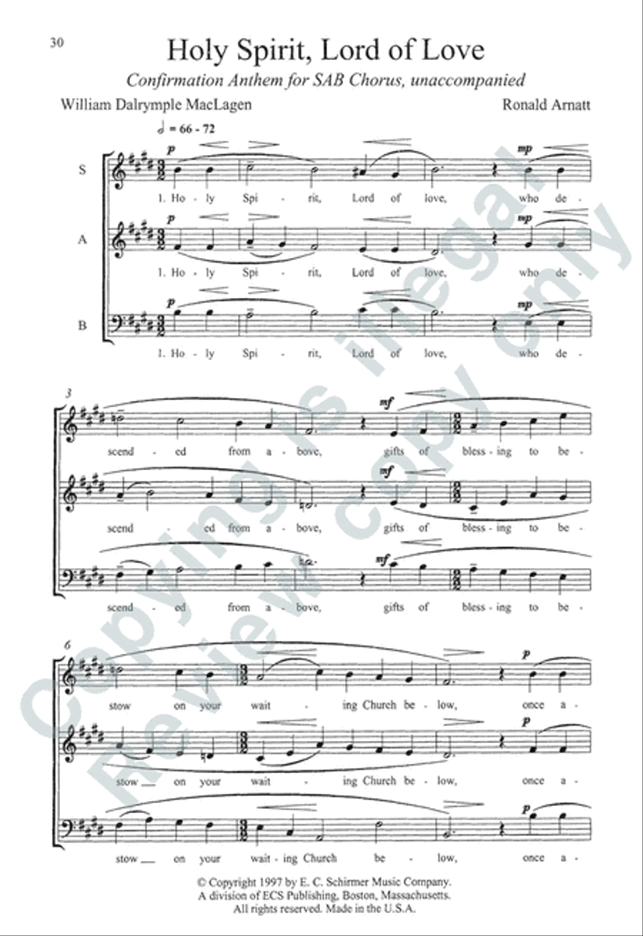 Somerset Anthem Books, Volume III (Holy Spirit) 3-Part scores gallery preview page 33
