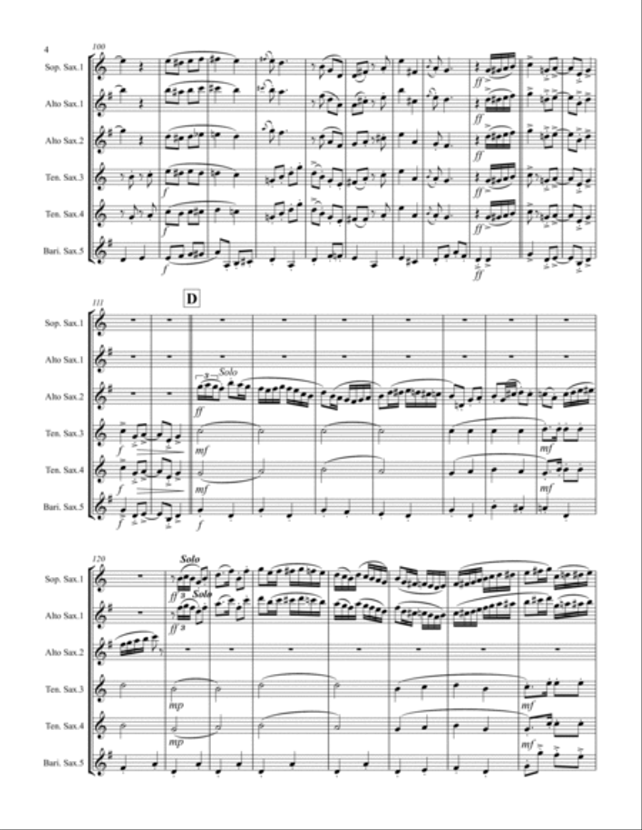 Pennsylvania Polka Saxophone Quintet scores gallery preview page 5