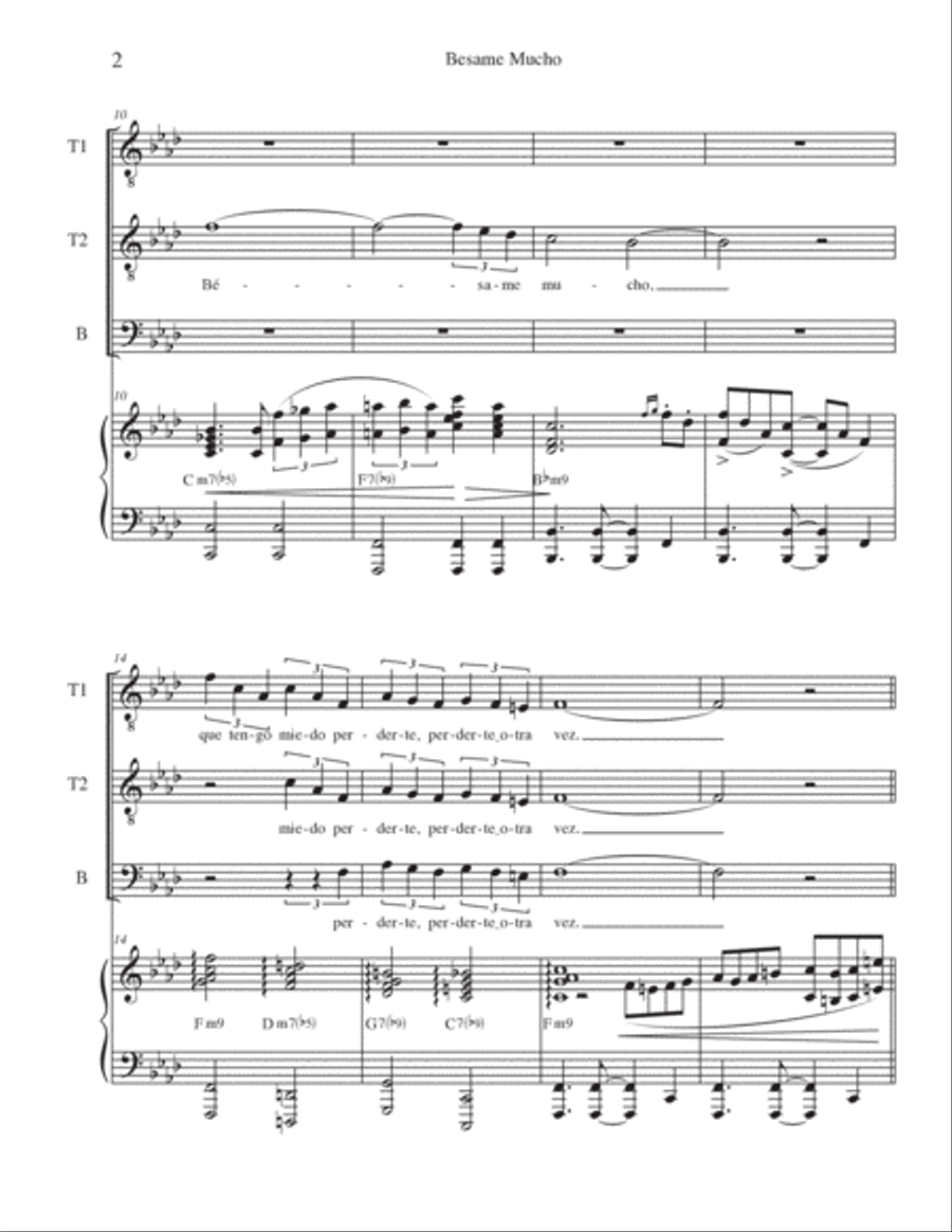 Bésame Mucho Chamber Music scores gallery preview page 2