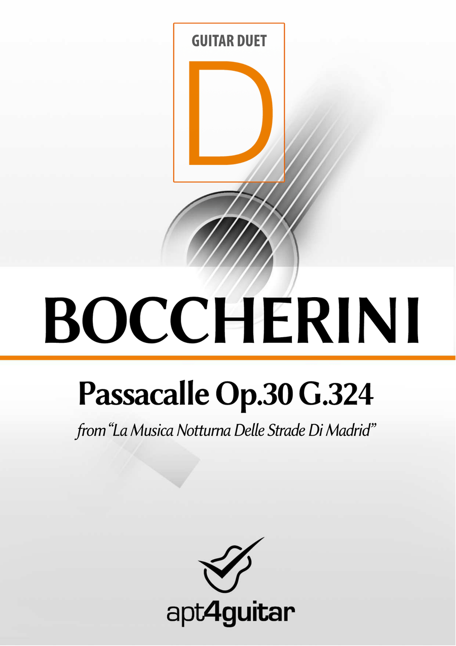 Passacalle Op.30 G.324 Acoustic Guitar scores gallery preview page 1