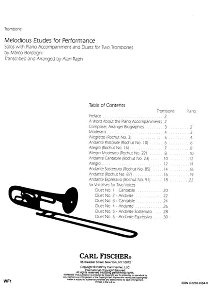 Melodious Etudes For Performance