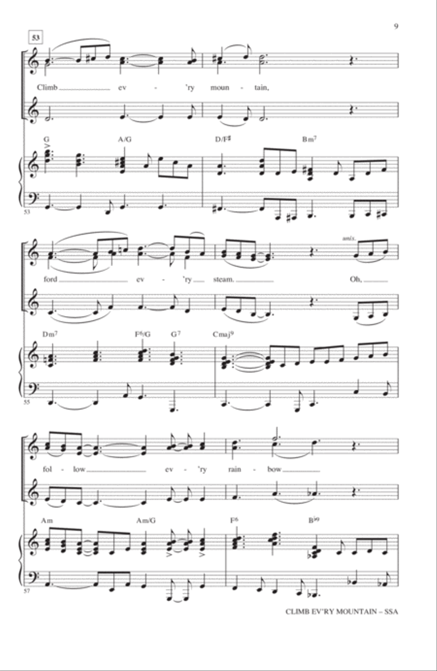 Climb Ev'ry Mountain Climb Ev'ry Mountain SSA scores gallery preview page 8