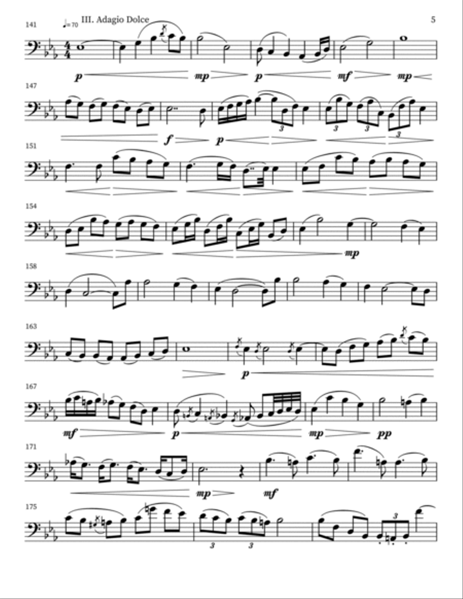 Cello Sonata in Bb Major Op. 2 Cello Solo scores gallery preview page 5