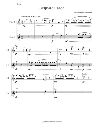 Delphine for flute duo (canon a 2)