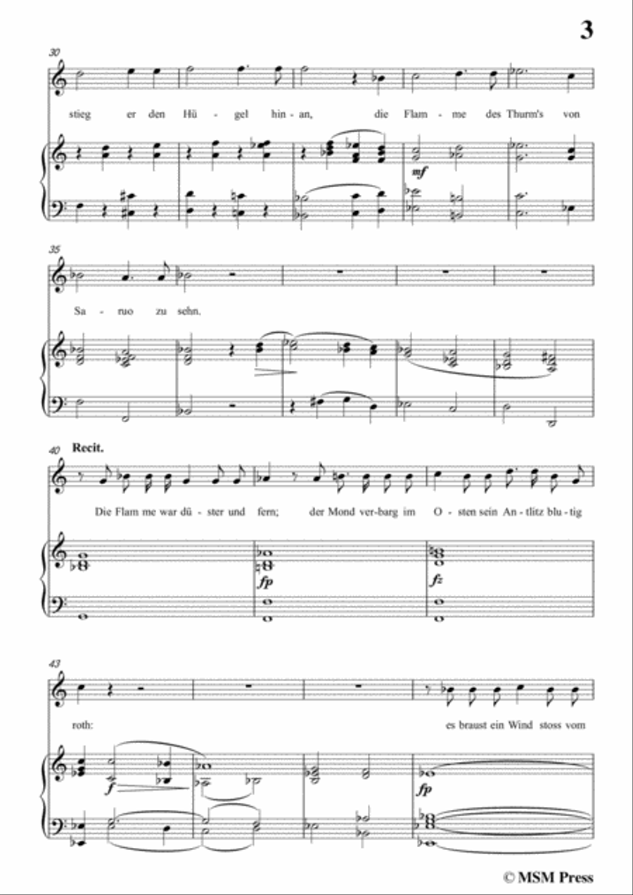 Schubert-Loda’s Gespenst,in a minor,D.150,for Voice and Piano Voice Solo scores gallery preview page 5